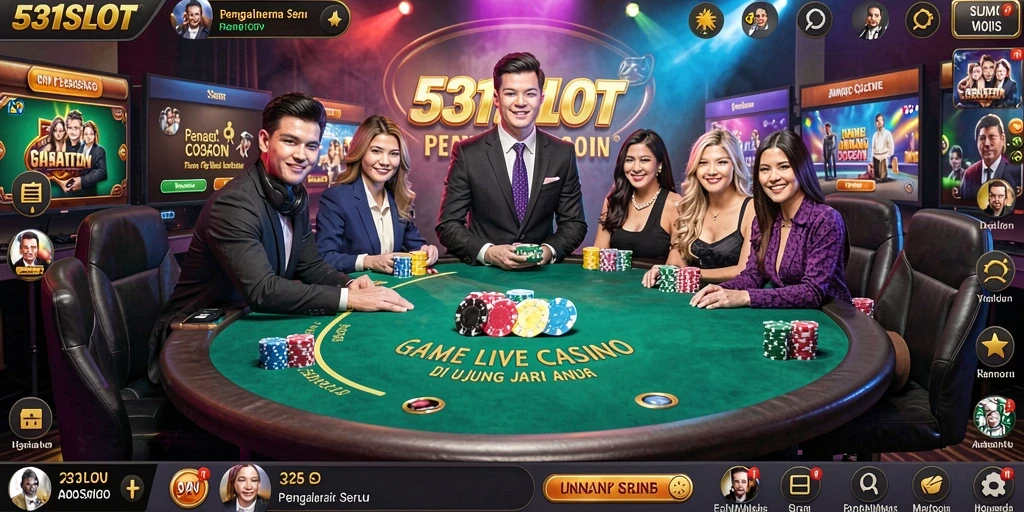 Screenshot gameplay Live Casino yang menarik dari 531SLOT.