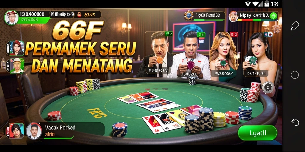 Screenshot gameplay yang menampilkan aksi seru permainan Poker.