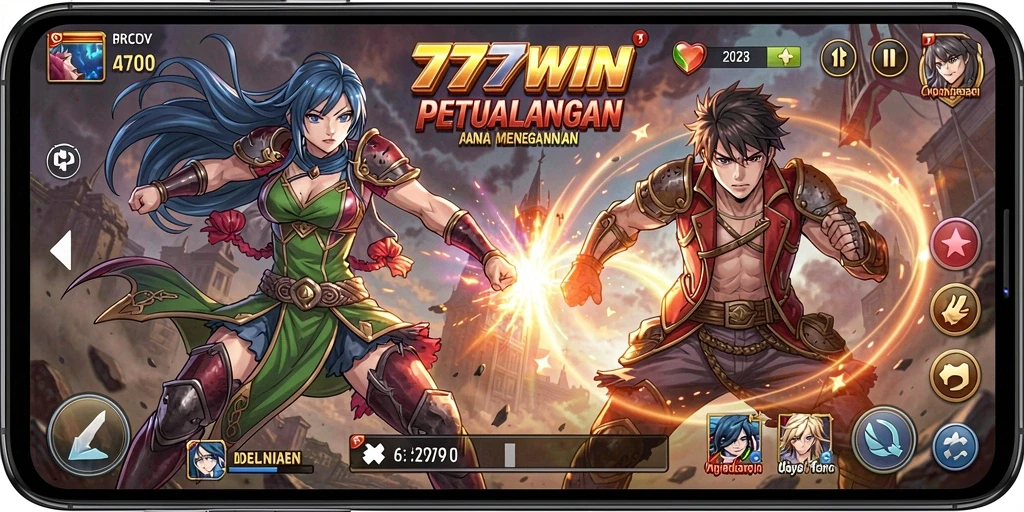 Tampilan imersif dari gameplay Anime 777WIN yang penuh aksi.
