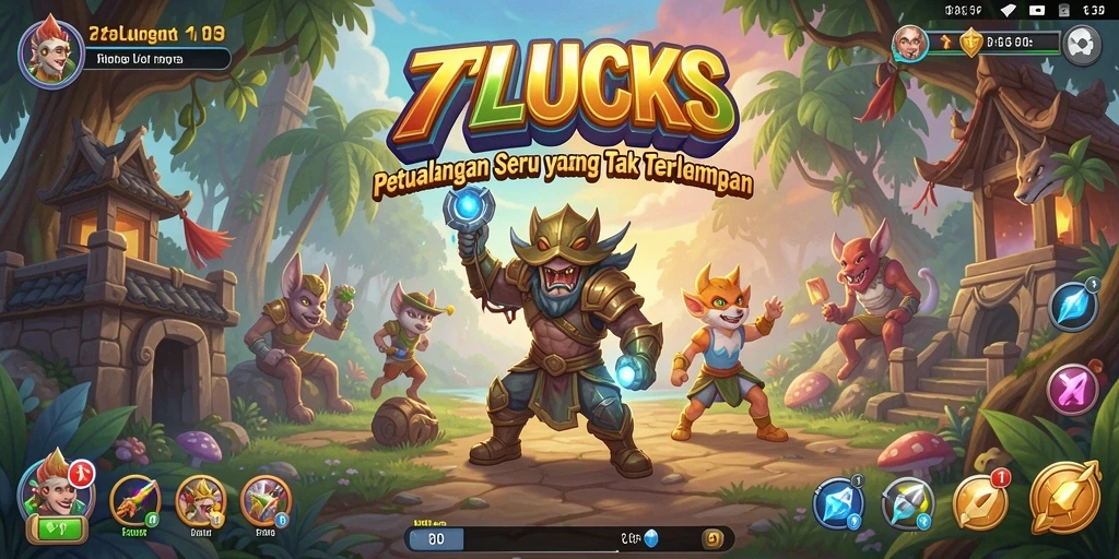 Tampilan gameplay seru dalam dunia 77LUCKS yang penuh petualangan.