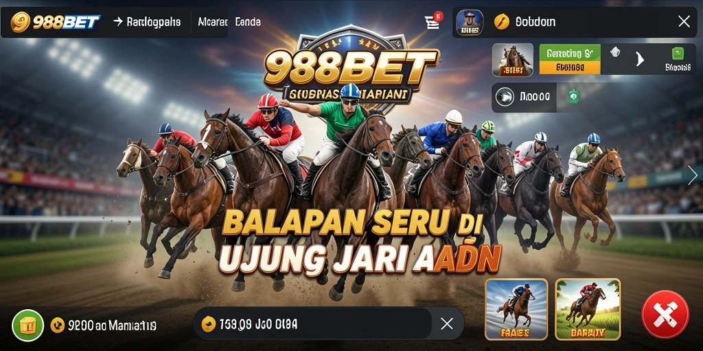 Tangkapan layar 988BET menampilkan aksi balapan yang seru dan mendebarkan.