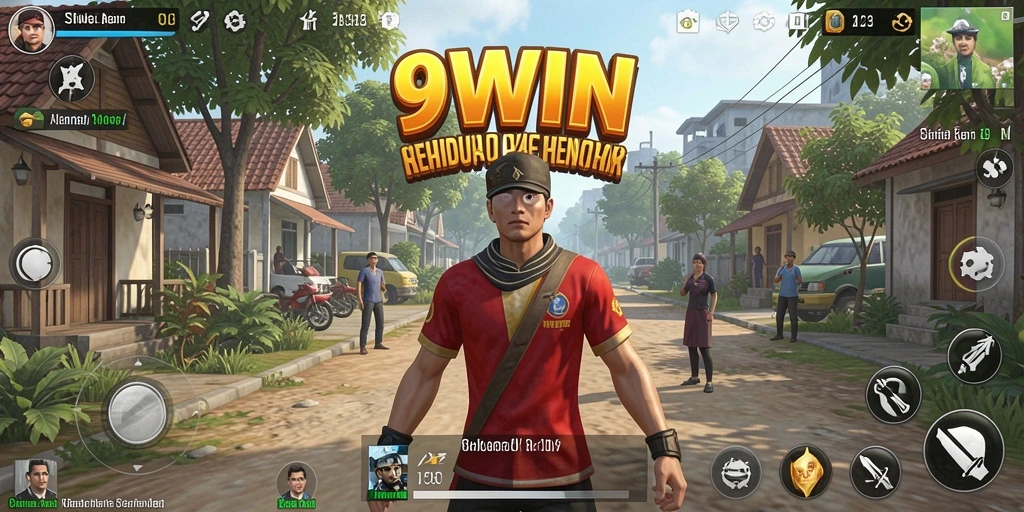 Tampilan gameplay 9WIN dengan interaksi yang menarik dan skenario yang beragam.