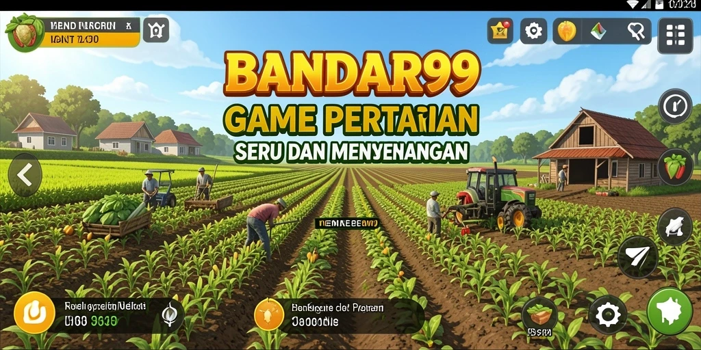 Screenshot gameplay BANDAR99 yang menunjukkan ladang yang indah.