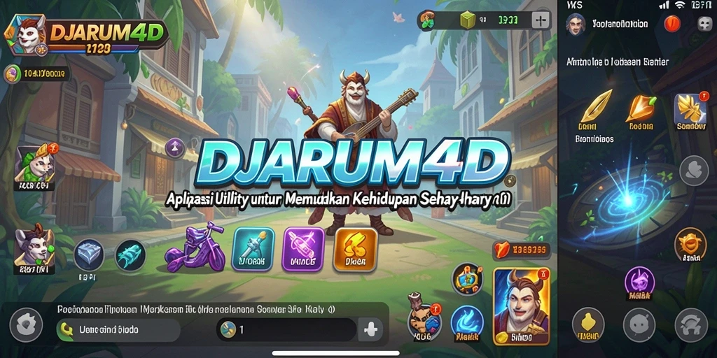 Tampilan utama DJARUM4D dengan beberapa fitur Utility.