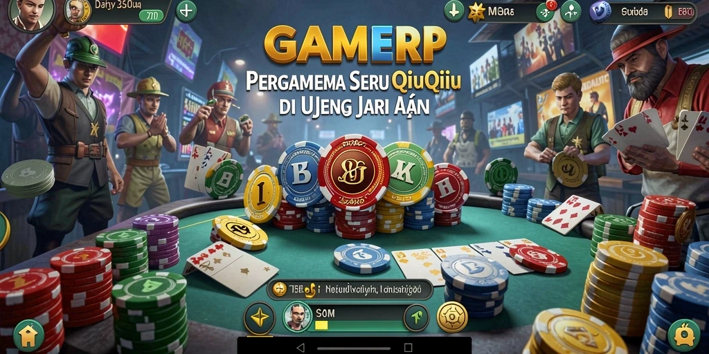 Tampilan gameplay menegangkan dalam permainan QiuQiu GAMERP.