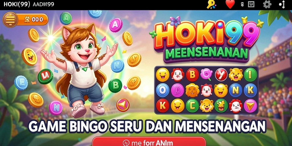 Screenshot utama HOKI99 menampilkan antarmuka gameplay Bingo yang menarik.