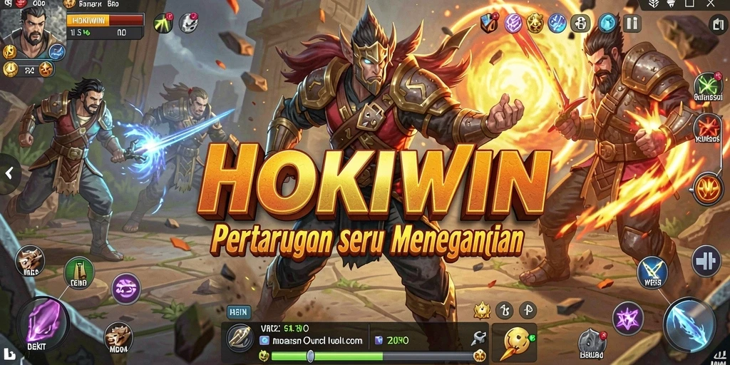 Tampilan fullscreen dari pertarungan seru di HOKIWIN.