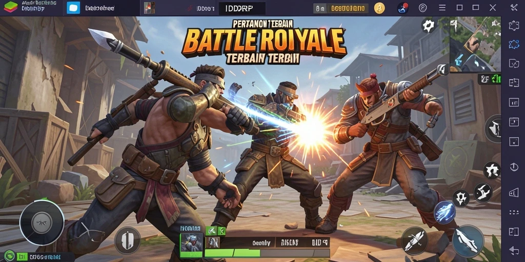 Gameplay seru dan mendebarkan di IDRRP Battle Royale.