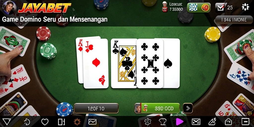 Screenshot gameplay JAYABET menampilkan keseruan bermain Domino.