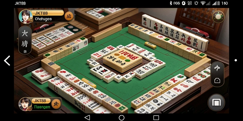 Tampilan menarik dari JKT88 yang menghadirkan permainan Mahjong klasik.