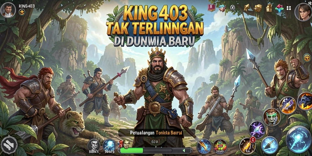 Tampilan gameplay KING403 dengan karakter dan dunia menakjubkan.