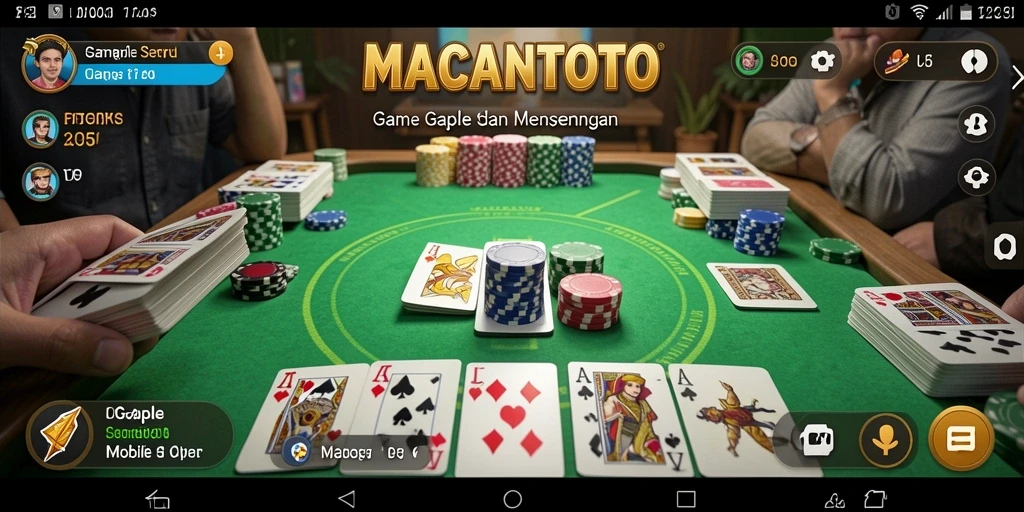 Screenshot gameplay <strong>MACANTOTO</strong> menampilkan keseruan permainan Gaple.