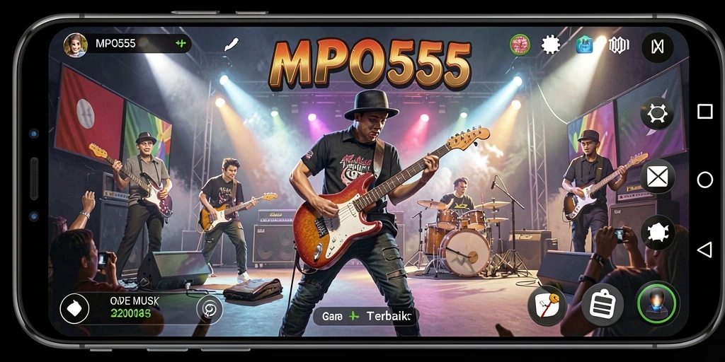 Screenshot MPO555 menampilkan gameplay seru dengan tantangan musik yang menarik.