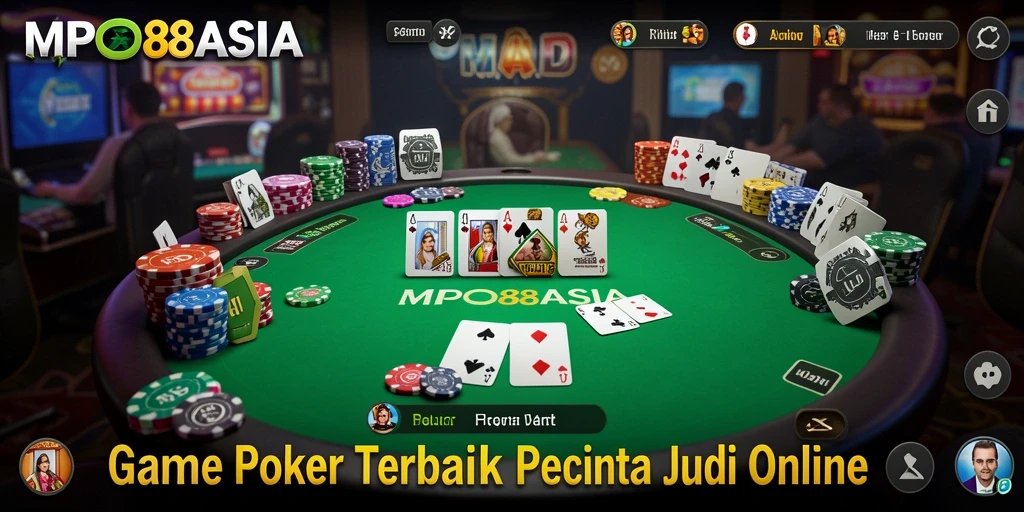 Screenshot MPO88ASIA menampilkan gameplay Poker yang seru dan interaktif.