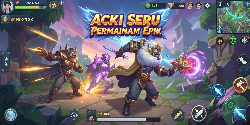 Screenshot gameplay NOX123 yang menampilkan pertarungan seru dan aksi tak terlupakan.