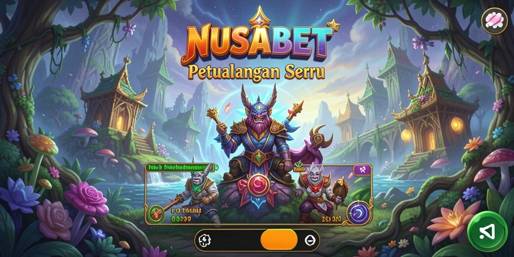Screenshot gameplay NUSABET yang menunjukkan aksi petualangan yang menegangkan.