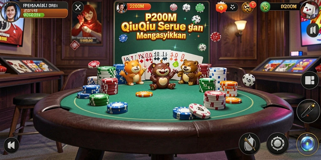 Gameplay P200M dengan grafis grafis menarik dan interaksi pemain yang seru.