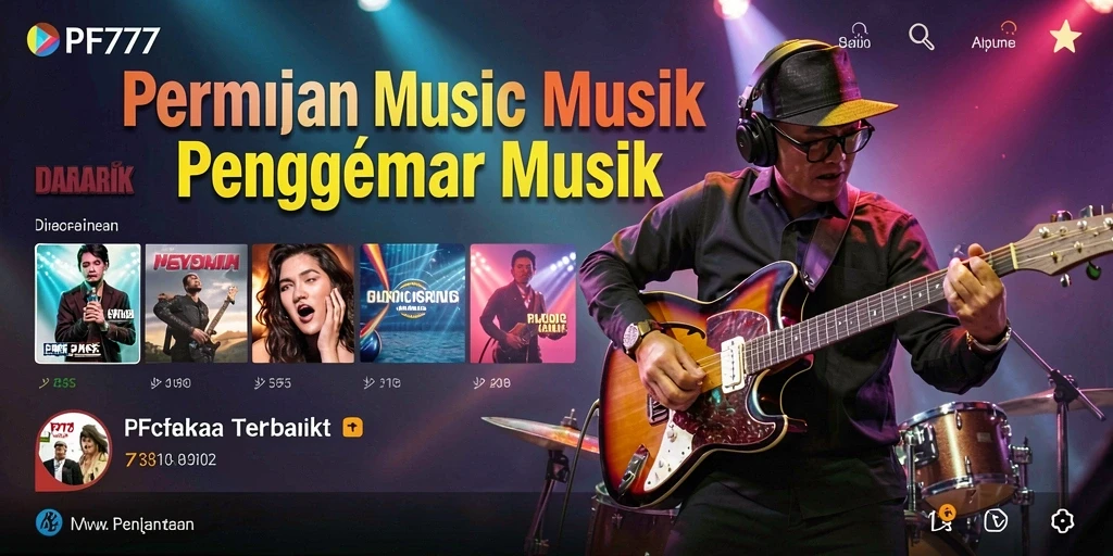 Tampilan gameplay PF777 yang seru dan penuh warna dengan alunan musik.