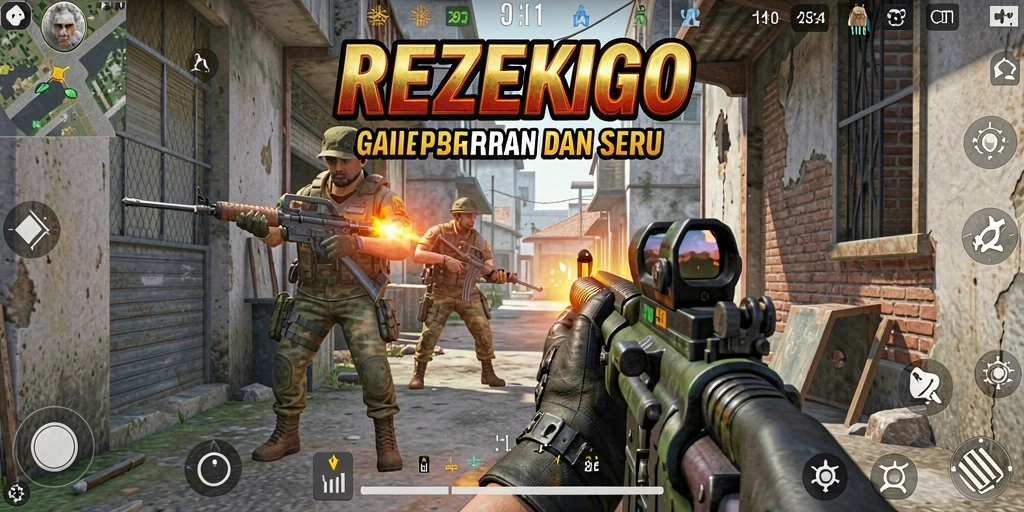 Gameplay seru dalam pertempuran FPS yang mendebarkan.