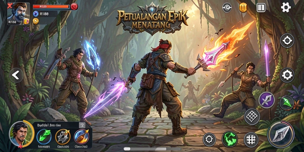 Tampilan gameplay RI188 menampilkan petualangan yang mendebarkan.