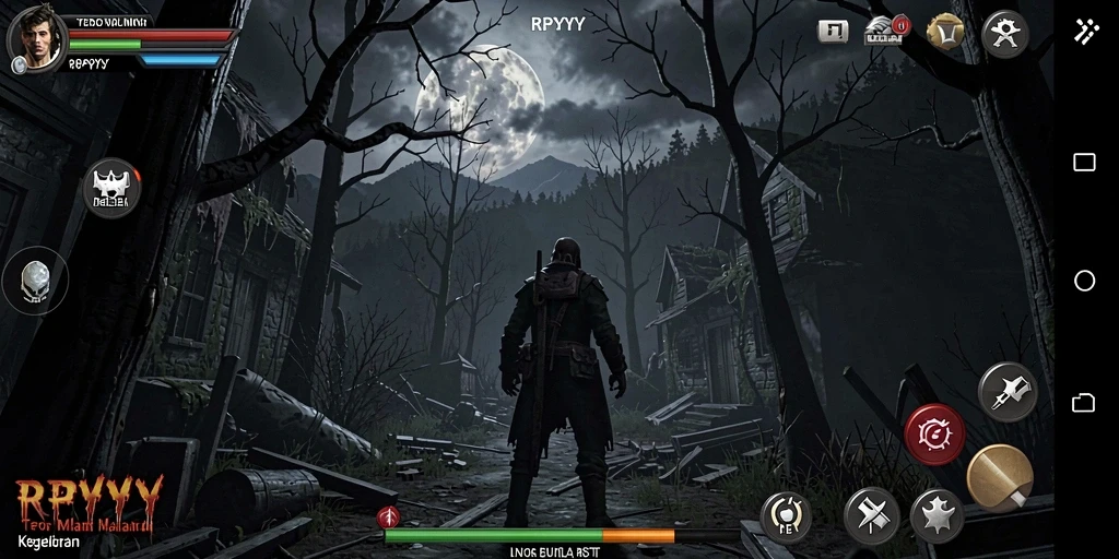Tampilan gameplay menyeramkan dari RPYYY yang mencekam.