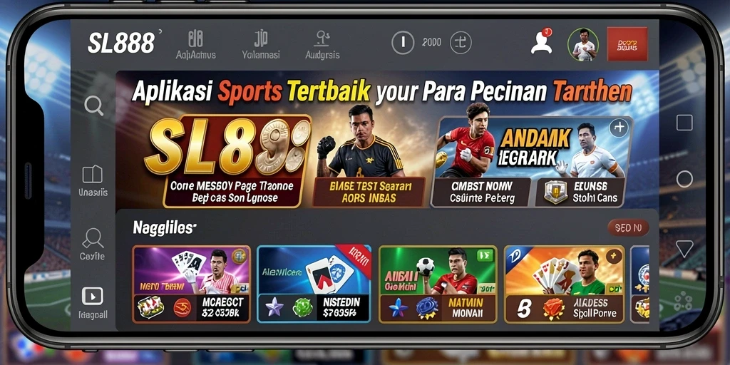 Antarmuka SL888 yang menarik dengan berbagai pilihan taruhan olahraga.
