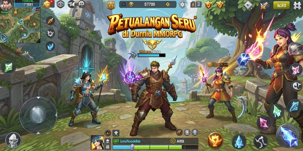 Screenshot ST789 menampilkan aksi seru di dunia MMORPG.