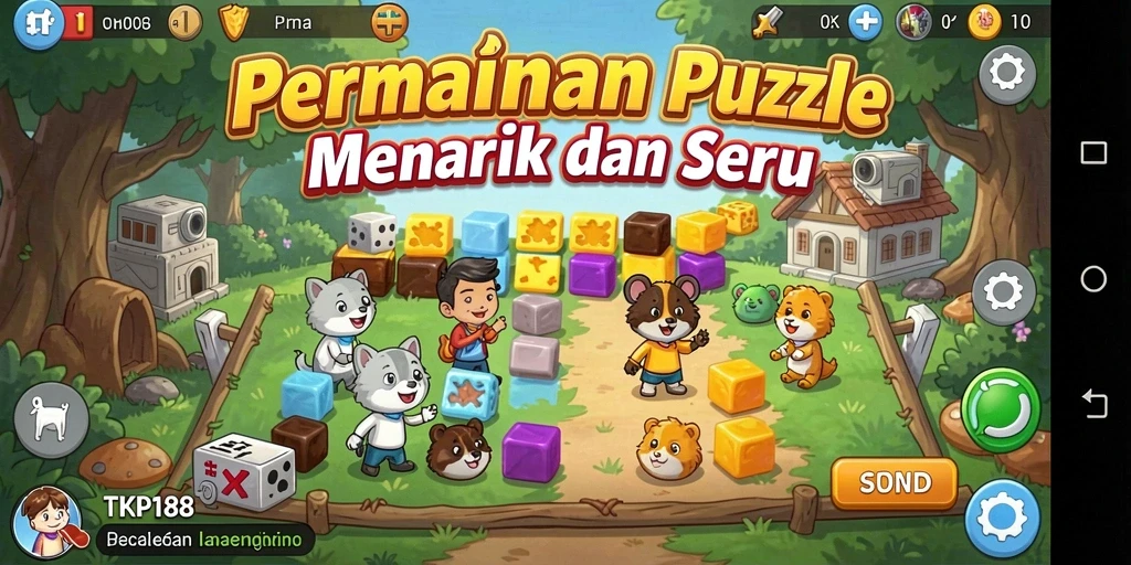 Tangkapan layar gameplay TKP188 menampilkan tantangan puzzle yang seru.