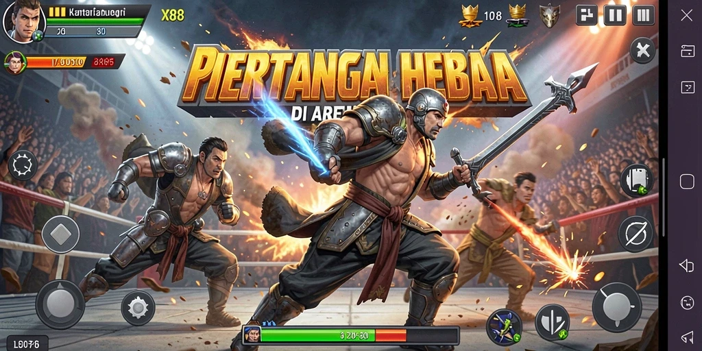 Tampilan grafik menawan dalam pertempuran X88 yang mendebarkan.